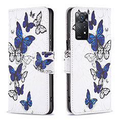 Coque Portefeuille Motif Fantaisie Livre Cuir Etui Clapet B03F pour Xiaomi Redmi Note 11 Pro 4G Bleu