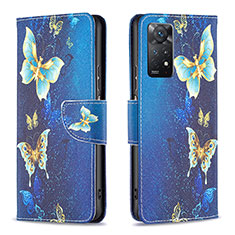 Coque Portefeuille Motif Fantaisie Livre Cuir Etui Clapet B03F pour Xiaomi Redmi Note 11 Pro 4G Bleu Ciel