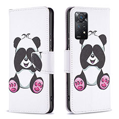 Coque Portefeuille Motif Fantaisie Livre Cuir Etui Clapet B03F pour Xiaomi Redmi Note 12 Pro 4G Blanc