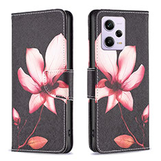 Coque Portefeuille Motif Fantaisie Livre Cuir Etui Clapet B03F pour Xiaomi Redmi Note 12 Pro 5G Rouge