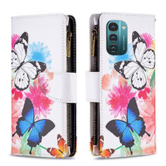 Coque Portefeuille Motif Fantaisie Livre Cuir Etui Clapet B04F pour Nokia G21 Colorful