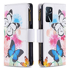 Coque Portefeuille Motif Fantaisie Livre Cuir Etui Clapet B04F pour Oppo A16 Colorful