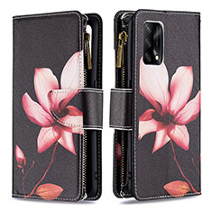 Coque Portefeuille Motif Fantaisie Livre Cuir Etui Clapet B04F pour Oppo A74 4G Rouge