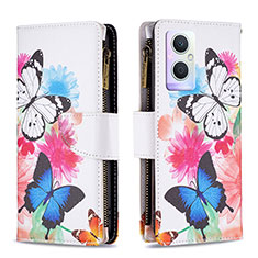 Coque Portefeuille Motif Fantaisie Livre Cuir Etui Clapet B04F pour Oppo A96 5G Colorful