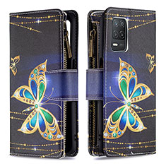 Coque Portefeuille Motif Fantaisie Livre Cuir Etui Clapet B04F pour Realme 8 5G Noir