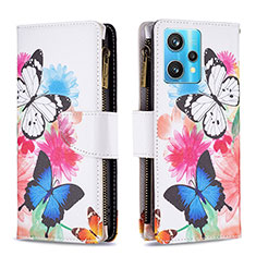 Coque Portefeuille Motif Fantaisie Livre Cuir Etui Clapet B04F pour Realme 9 4G Colorful