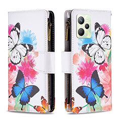 Coque Portefeuille Motif Fantaisie Livre Cuir Etui Clapet B04F pour Realme C35 Colorful