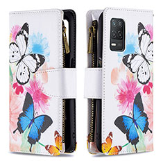 Coque Portefeuille Motif Fantaisie Livre Cuir Etui Clapet B04F pour Realme Q3 5G Colorful