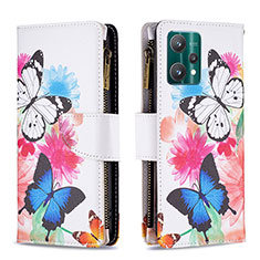 Coque Portefeuille Motif Fantaisie Livre Cuir Etui Clapet B04F pour Realme V25 5G Colorful