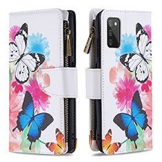 Coque Portefeuille Motif Fantaisie Livre Cuir Etui Clapet B04F pour Samsung Galaxy A02s Colorful