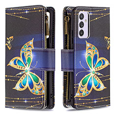 Coque Portefeuille Motif Fantaisie Livre Cuir Etui Clapet B04F pour Samsung Galaxy M14 5G Noir