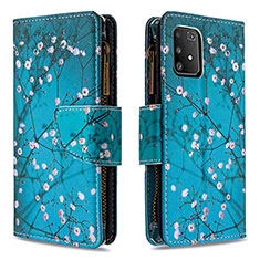 Coque Portefeuille Motif Fantaisie Livre Cuir Etui Clapet B04F pour Samsung Galaxy S10 Lite Cyan