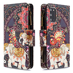 Coque Portefeuille Motif Fantaisie Livre Cuir Etui Clapet B04F pour Samsung Galaxy S20 Marron