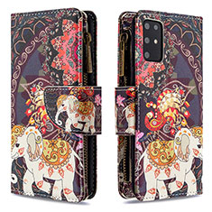 Coque Portefeuille Motif Fantaisie Livre Cuir Etui Clapet B04F pour Samsung Galaxy S20 Plus Marron