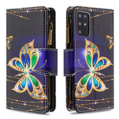 Coque Portefeuille Motif Fantaisie Livre Cuir Etui Clapet B04F pour Samsung Galaxy S20 Plus Noir