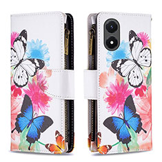 Coque Portefeuille Motif Fantaisie Livre Cuir Etui Clapet B04F pour Vivo Y02S Colorful