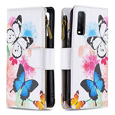 Coque Portefeuille Motif Fantaisie Livre Cuir Etui Clapet B04F pour Vivo Y12A Colorful