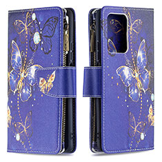 Coque Portefeuille Motif Fantaisie Livre Cuir Etui Clapet B04F pour Xiaomi Mi 11T 5G Bleu Royal