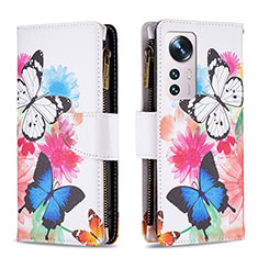 Coque Portefeuille Motif Fantaisie Livre Cuir Etui Clapet B04F pour Xiaomi Mi 12 5G Colorful