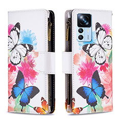 Coque Portefeuille Motif Fantaisie Livre Cuir Etui Clapet B04F pour Xiaomi Mi 12T 5G Colorful