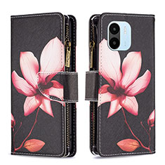 Coque Portefeuille Motif Fantaisie Livre Cuir Etui Clapet B04F pour Xiaomi Poco C50 Rouge