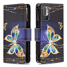 Coque Portefeuille Motif Fantaisie Livre Cuir Etui Clapet B04F pour Xiaomi POCO M3 Pro 5G Noir