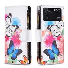 Coque Portefeuille Motif Fantaisie Livre Cuir Etui Clapet B04F pour Xiaomi Poco M4 Pro 4G Colorful