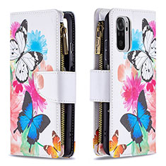 Coque Portefeuille Motif Fantaisie Livre Cuir Etui Clapet B04F pour Xiaomi Poco M5S Colorful