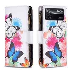 Coque Portefeuille Motif Fantaisie Livre Cuir Etui Clapet B04F pour Xiaomi Poco X4 Pro 5G Colorful