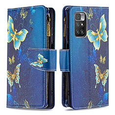 Coque Portefeuille Motif Fantaisie Livre Cuir Etui Clapet B04F pour Xiaomi Redmi 10 (2022) Bleu