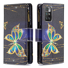 Coque Portefeuille Motif Fantaisie Livre Cuir Etui Clapet B04F pour Xiaomi Redmi 10 (2022) Noir