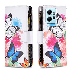 Coque Portefeuille Motif Fantaisie Livre Cuir Etui Clapet B04F pour Xiaomi Redmi Note 12 4G Colorful