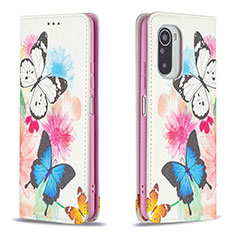 Coque Portefeuille Motif Fantaisie Livre Cuir Etui Clapet B05F pour Xiaomi Poco F3 5G Colorful