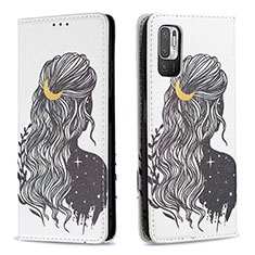 Coque Portefeuille Motif Fantaisie Livre Cuir Etui Clapet B05F pour Xiaomi POCO M3 Pro 5G Noir