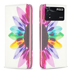 Coque Portefeuille Motif Fantaisie Livre Cuir Etui Clapet B05F pour Xiaomi Poco M4 Pro 4G Mixte