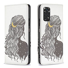 Coque Portefeuille Motif Fantaisie Livre Cuir Etui Clapet B05F pour Xiaomi Redmi Note 11 4G (2022) Noir