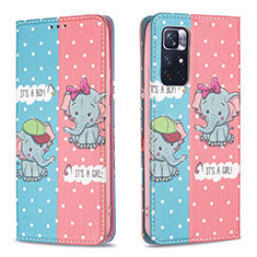 Coque Portefeuille Motif Fantaisie Livre Cuir Etui Clapet B05F pour Xiaomi Redmi Note 11 5G Rose