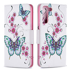 Coque Portefeuille Motif Fantaisie Livre Cuir Etui Clapet B09F pour Samsung Galaxy S21 5G Colorful