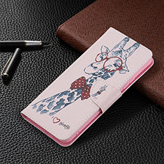 Coque Portefeuille Motif Fantaisie Livre Cuir Etui Clapet BF4 pour Xiaomi Redmi Note 10 Pro Max Rose