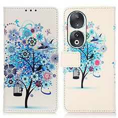 Coque Portefeuille Motif Fantaisie Livre Cuir Etui Clapet D02Y pour Huawei Honor 90 5G Bleu