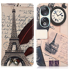 Coque Portefeuille Motif Fantaisie Livre Cuir Etui Clapet D02Y pour Huawei Honor 90 5G Mixte