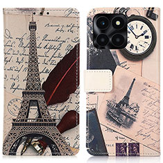 Coque Portefeuille Motif Fantaisie Livre Cuir Etui Clapet D02Y pour Huawei Honor X6a Mixte