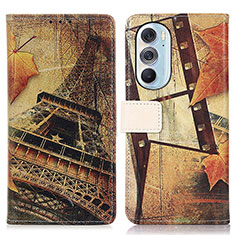 Coque Portefeuille Motif Fantaisie Livre Cuir Etui Clapet D02Y pour Motorola Moto Edge Plus (2022) 5G Marron