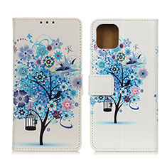 Coque Portefeuille Motif Fantaisie Livre Cuir Etui Clapet D02Y pour Motorola Moto Edge S 5G Bleu