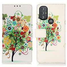 Coque Portefeuille Motif Fantaisie Livre Cuir Etui Clapet D02Y pour Motorola Moto G Play (2023) Colorful