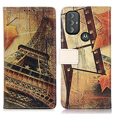 Coque Portefeuille Motif Fantaisie Livre Cuir Etui Clapet D02Y pour Motorola Moto G Play (2023) Marron