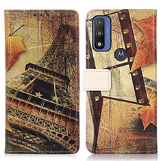 Coque Portefeuille Motif Fantaisie Livre Cuir Etui Clapet D02Y pour Motorola Moto G Pure Marron