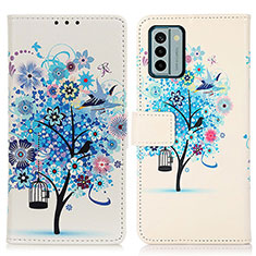 Coque Portefeuille Motif Fantaisie Livre Cuir Etui Clapet D02Y pour Nokia G22 Bleu