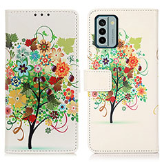 Coque Portefeuille Motif Fantaisie Livre Cuir Etui Clapet D02Y pour Nokia G22 Vert