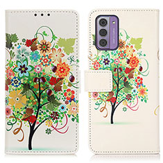 Coque Portefeuille Motif Fantaisie Livre Cuir Etui Clapet D02Y pour Nokia G310 5G Vert